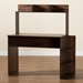 Baxton Studio Garnet Modern and Contemporary Walnut Brown Finished Wood Desk with Shelves - SESD8015WI-Columbia-Desk