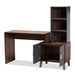 Baxton Studio Jaeger Modern and Contemporary Two-Tone Walnut Brown and Dark Grey Finished Wood Storage Desk with Shelves - SESD8019WI-Columbia/Dark Grey-Desk