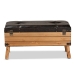 Baxton Studio Amena Rustic Transitional Dark Brown PU Leather Upholstered and Oak Finished Wood Large Storage Ottoman - DE03A-5282-Brown-Otto-Large