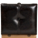 Baxton Studio Amena Rustic Transitional Dark Brown PU Leather Upholstered and Oak Finished Wood Small Storage Ottoman - DE03A-5282-Brown-Otto-Small