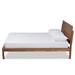 Baxton Studio Giuseppe Modern and Contemporary Walnut Brown Finished Queen Size Platform Bed - MG-0049-Ash Walnut-Queen