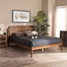 Baxton Studio Giuseppe Modern and Contemporary Walnut Brown Finished Queen Size Platform Bed - MG-0049-Ash Walnut-Queen