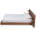Baxton Studio Elina Modern and Contemporary Walnut Brown Finished Wood King Size Platform Storage Bed with Shelves - MG-0051-Ash Walnut-King