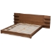 Baxton Studio Elina Modern and Contemporary Walnut Brown Finished Wood King Size Platform Storage Bed with Shelves - MG-0051-Ash Walnut-King