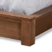 Baxton Studio Elina Modern and Contemporary Walnut Brown Finished Wood King Size Platform Storage Bed with Shelves - MG-0051-Ash Walnut-King