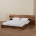 Baxton Studio Elina Modern and Contemporary Walnut Brown Finished Wood King Size Platform Storage Bed with Shelves - MG-0051-Ash Walnut-King