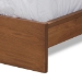 Baxton Studio Sami Modern and Contemporary Light Grey Fabric Upholstered and Walnut Brown Finished Wood Queen Size Platform Storage Bed with Built-In Nightstands - MG-0052-Light Grey/Ash Walnut-Queen