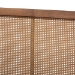 Baxton Studio Redmond Mid-Century Modern Walnut Brown Finished Wood and Synthetic Rattan Queen Size Platform Bed - MG-0021-4-Walnut-Queen