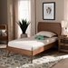 Baxton Studio Aimi Mid-Century Modern Walnut Brown Finished Wood Twin Size Platform Bed - Aimi-Ash Walnut-Twin