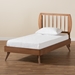 Baxton Studio Emiko Modern and Contemporary Walnut Brown Finished Wood Twin Size Platform Bed - Emiko-Ash Walnut-Twin