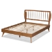 Baxton Studio Emiko Modern and Contemporary Walnut Brown Finished Wood Full Size Platform Bed - Emiko-Ash Walnut-Full