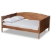 Baxton Studio Veles Mid-Century Modern Ash Walnut Finished Wood Full Size Daybed - MG0016-Walnut-Daybed-Full