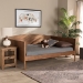Baxton Studio Veles Mid-Century Modern Ash Walnut Finished Wood Full Size Daybed - MG0016-Walnut-Daybed-Full