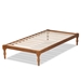 Baxton Studio Iseline Modern and Contemporary Walnut Brown Finished Wood Twin Size Platform Bed Frame - MG0001-Ash Walnut-Twin