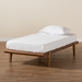 Baxton Studio Kaia Mid-Century Modern Walnut Brown Finished Wood Twin Size Platform Bed Frame - MG0002-Ash Walnut-Twin