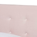 Baxton Studio Caprice Modern and Contemporary Glam Light Pink Velvet Fabric Upholstered Twin Size Panel Bed - CF9210B-Light Pink Velvet-Twin