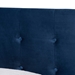 Baxton Studio Caprice Modern and Contemporary Glam Navy Blue Velvet Fabric Upholstered Twin Size Panel Bed - CF9210B-Navy Blue Velvet-Twin