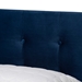 Baxton Studio Caprice Modern and Contemporary Glam Navy Blue Velvet Fabric Upholstered Queen Size Panel Bed - CF9210B-Navy Blue Velvet-Queen