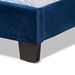 Baxton Studio Benjen Modern and Contemporary Glam Navy Blue Velvet Fabric Upholstered Queen Size Panel Bed - CF9210C-Navy Blue Velvet-Queen