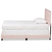 Baxton Studio Tamira Modern and Contemporary Glam Light Pink Velvet Fabric Upholstered Twin Size Panel Bed - CF9210E-Light Pink Velvet-Twin