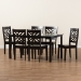 Baxton Studio Ani Modern and Contemporary Dark Brown Finished Wood 7-Piece Dining Set - Ani-Dark Brown-7PC Dining Set