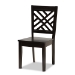 Baxton Studio Ela Modern and Contemporary Dark Brown Finished Wood 5-Piece Dining Set - Ela-Dark Brown-5PC Dining Set