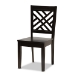 Baxton Studio Ela Modern and Contemporary Dark Brown Finished Wood 7-Piece Dining Set - Ela-Dark Brown-7PC Dining Set