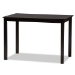 Baxton Studio Ani Modern and Contemporary Dark Brown Finished Wood 5-Piece Dining Set - Ani-Dark Brown-5PC Dining Set