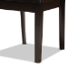 Baxton Studio Ani Modern and Contemporary Dark Brown Finished Wood 5-Piece Dining Set - Ani-Dark Brown-5PC Dining Set