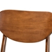 Baxton Studio Katya Mid-Century Modern Grey Fabric Upholstered and Walnut Brown Finished Wood 2-Piece Dining Chair Set - RH378C-Grey/Walnut Bent Seat-DC-2PK