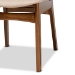 Baxton Studio Katya Mid-Century Modern Sand Fabric Upholstered and Walnut Brown Finished Wood 5-Piece Dining Set - RH378C-Sand/Walnut-5PC Dining Set