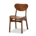 Baxton Studio Katya Mid-Century Modern Walnut Brown Finished Wood 5-Piece Dining Set - RH378C-Walnut-5PC Dining Set