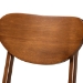 Baxton Studio Katya Mid-Century Modern Sand Fabric Upholstered and Walnut Brown Finished Wood 2-Piece Counter Stool Set - RH378P-Sand/Walnut Bent Seat-PC-2PK