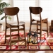Baxton Studio Katya Mid-Century Modern Walnut Brown Finished Wood 2-Piece Counter Stool Set - RH378P-Walnut Bent Seat-PC-2PK
