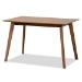 Baxton Studio Maila Mid-Century Modern Transitional Walnut Brown Finished Wood Dining Table - RH7206T-Walnut-DT