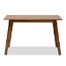 Baxton Studio Maila Mid-Century Modern Transitional Walnut Brown Finished Wood Dining Table - RH7206T-Walnut-DT