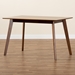 Baxton Studio Maila Mid-Century Modern Transitional Walnut Brown Finished Wood Dining Table - RH7206T-Walnut-DT