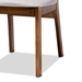Baxton Studio Damara Mid-Century Modern Grey Fabric Upholstered and Walnut Brown Finished Wood 2-Piece Dining Chair Set - RH367C-Grey/Walnut Flat Seat-DC-2PK