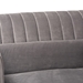 Baxton Studio Morton Mid-Century Modern Contemporary Grey Velvet Fabric Upholstered and Dark Brown Finished Wood Sectional Sofa with Right Facing Chaise - RDS-S0017-L-Grey Velvet/Wenge-RFC