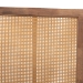 Baxton Studio Malia Modern and Contemporary Walnut Brown Finished Wood and Synthetic Rattan King Size Canopy Bed - MG-0021-3-Walnut-King