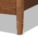 Baxton Studio Malia Modern and Contemporary Walnut Brown Finished Wood and Synthetic Rattan King Size Canopy Bed - MG-0021-3-Walnut-King