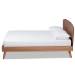 Baxton Studio Keagan Mid-Century Modern Transitional Walnut Brown Finished Wood Full Size Platform Bed - MG-2200-1-Ash Walnut-Full
