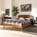 Baxton Studio Keagan Mid-Century Modern Transitional Walnut Brown Finished Wood Full Size Platform Bed - MG-2200-1-Ash Walnut-Full