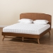 Baxton Studio Keagan Mid-Century Modern Transitional Walnut Brown Finished Wood Full Size Platform Bed - MG-2200-1-Ash Walnut-Full