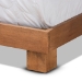 Baxton Studio Haines Modern and Contemporary Walnut Brown Finished Wood Full Size Platform Bed - MG-0050-Ash Walnut-Full