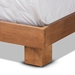 Baxton Studio Haines Modern and Contemporary Walnut Brown Finished Wood King Size Platform Bed - MG-0050-Ash Walnut-King