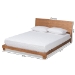 Baxton Studio Haines Modern and Contemporary Walnut Brown Finished Wood Full Size Platform Bed - MG-0050-Ash Walnut-Full