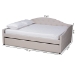 Baxton Studio Becker Modern and Contemporary Transitional Beige Fabric Upholstered Queen Size Daybed with Trundle - Becker-Beige-Daybed-Q/T