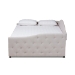 Baxton Studio Becker Modern and Contemporary Transitional Beige Fabric Upholstered Queen Size Daybed with Trundle - Becker-Beige-Daybed-Q/T