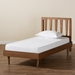Baxton Studio Kuro Modern and Contemporary Walnut Brown Finished Wood Twin Size Platform Bed - Kuro-Ash Walnut-Twin